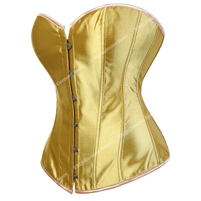 SHUNAICHI Black Bustier Corset Women Satin Vintage Corset Top Plus Size