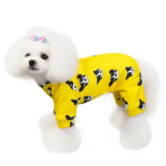 Doggie Lucu Bulu Domba Cetak Piyama Pjs Onesie Untuk Anjing Kecil