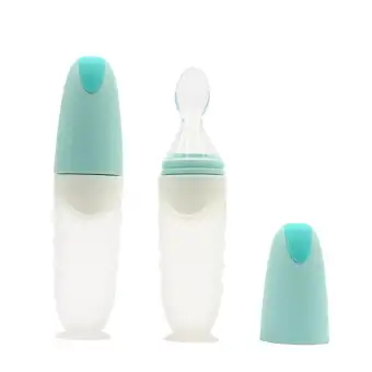 Ds Mart Baby Squeeze Feeding Spoon Food Squeeze Feeder With