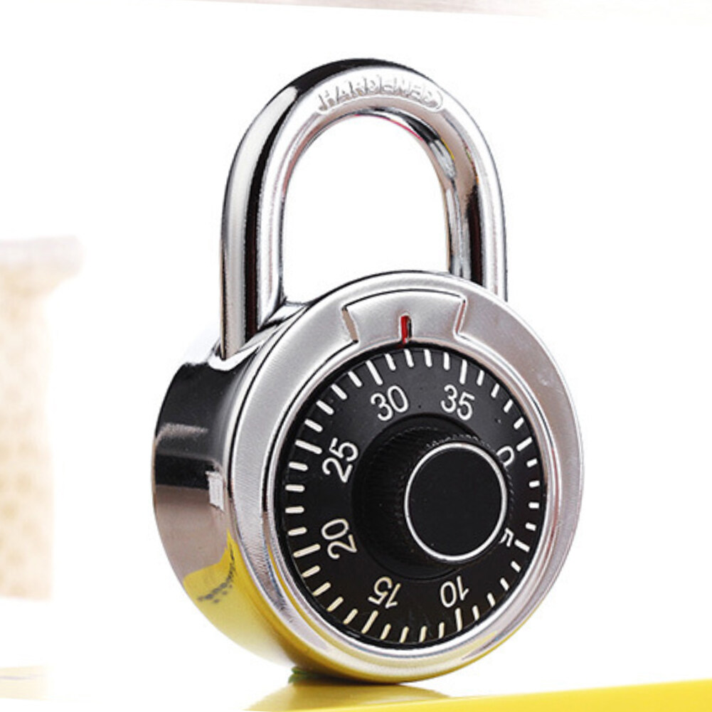 Digit Combination Code Rotary Padlock Round Dial Number Luggage ...