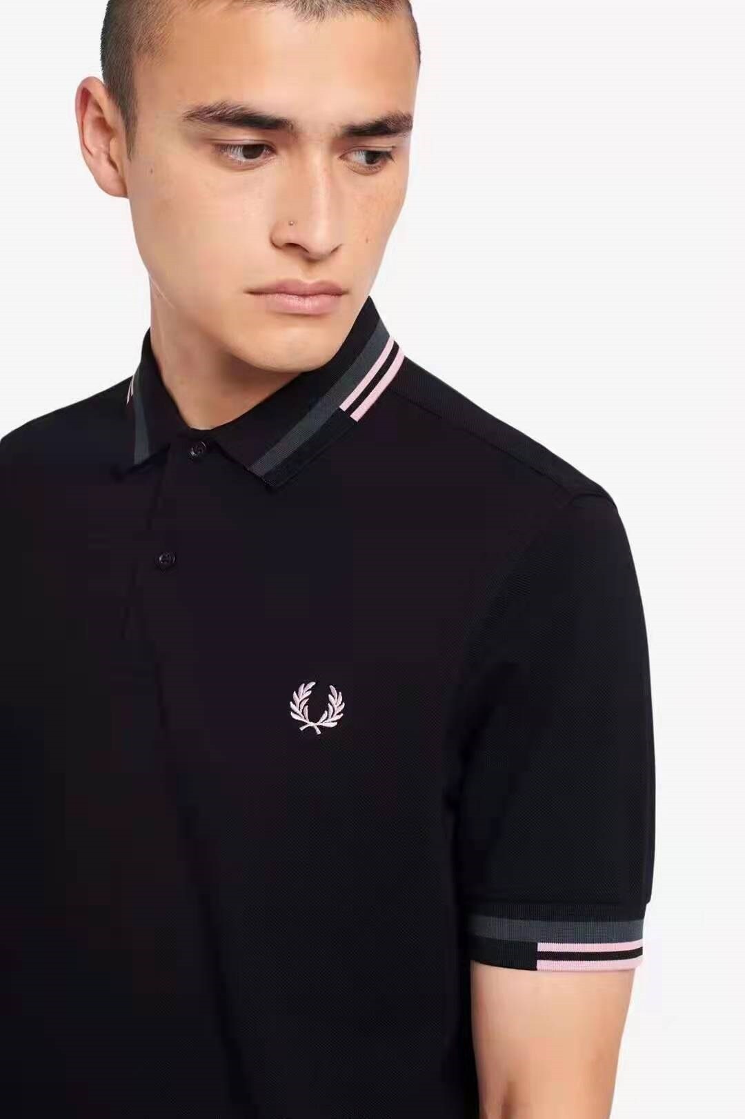 FRED PERRY FP's new summer classic grain short-sleeved POLO shirt leisure coat lapel business