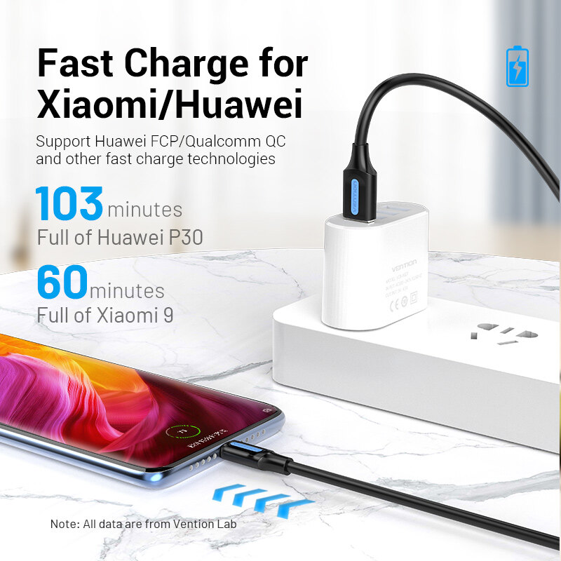 Vention Cáp USB 2.0 Type C - Tốc Độ 480Mbps, Dòng Điện 3A, Sạc Nhanh 60W, Dây Mềm Dẻo Bền Bỉ