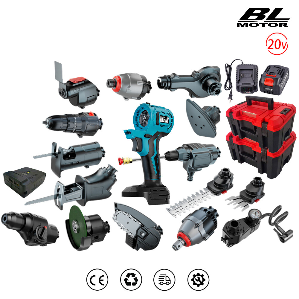 Brushless Electric Treasure Multitool Tools Universal Electric Angle Grinder Polisher Electric Drill Trimmer Lawnmower Air Pump Reciprocating Saw Polisher Power Accessories