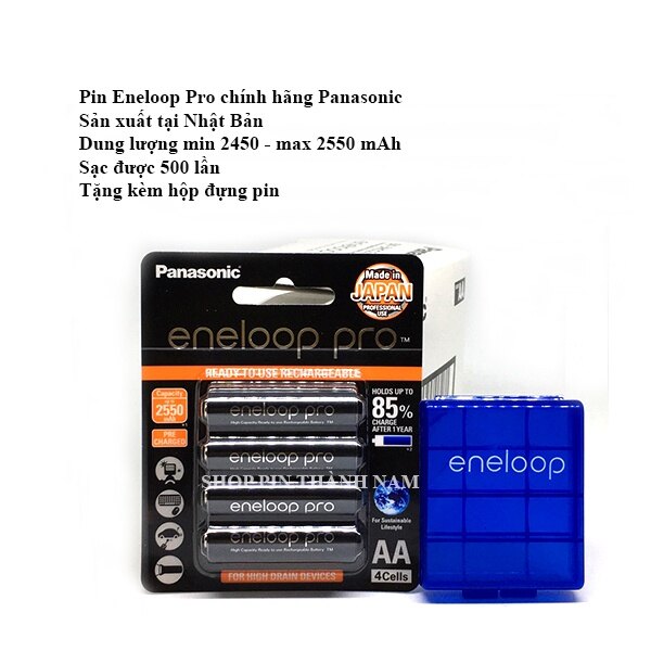 Pin sạc Eneloop Panasonic Pro 2550mAh vỉ 4 viên