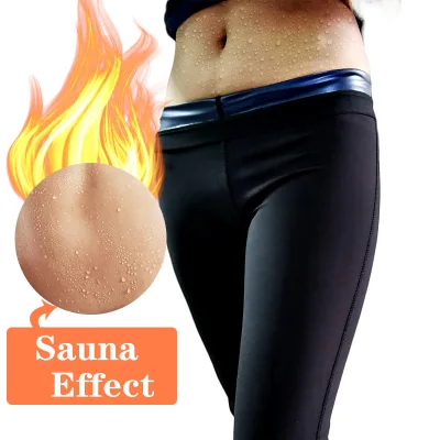 Men and Women Sweat Shaper Sauna Effect Hot Body Shapers Workout Fitness Sport Running Pants Waist Trainer Slimming Pants Shapewear Fat Burning Lean Leg Pants