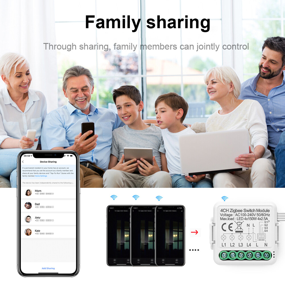 Zigbee công tắc đèn mô-đun làm việc với Alexa Google nhà cuộc sống thông minh chuyển đổi mô-đun
