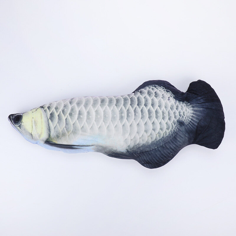 Cat Toy Catnip Fish Shape Chew Toys Bite Creative Resistant Interaction Supplies Funny Pet Toys Soft Simulation Fish Teeth Cleaning Interactive Plush Cat Toy