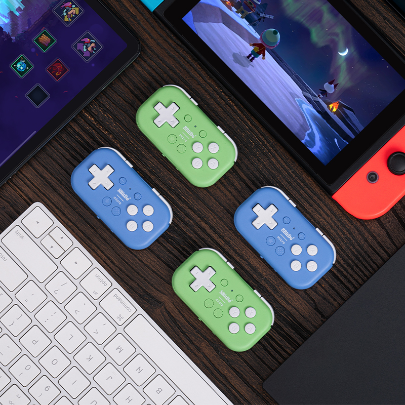 Ban đầu 8bitdo Micro Gamepad Bluetooth tương thích với chuyển đổi Android Raspberry Pi Bộ điều khiển không dây cho Bộ chuyển đổi Nintendo/chuyển đổi OLED/chuyển đổi Lite có dây USB Tay cầm chơi game