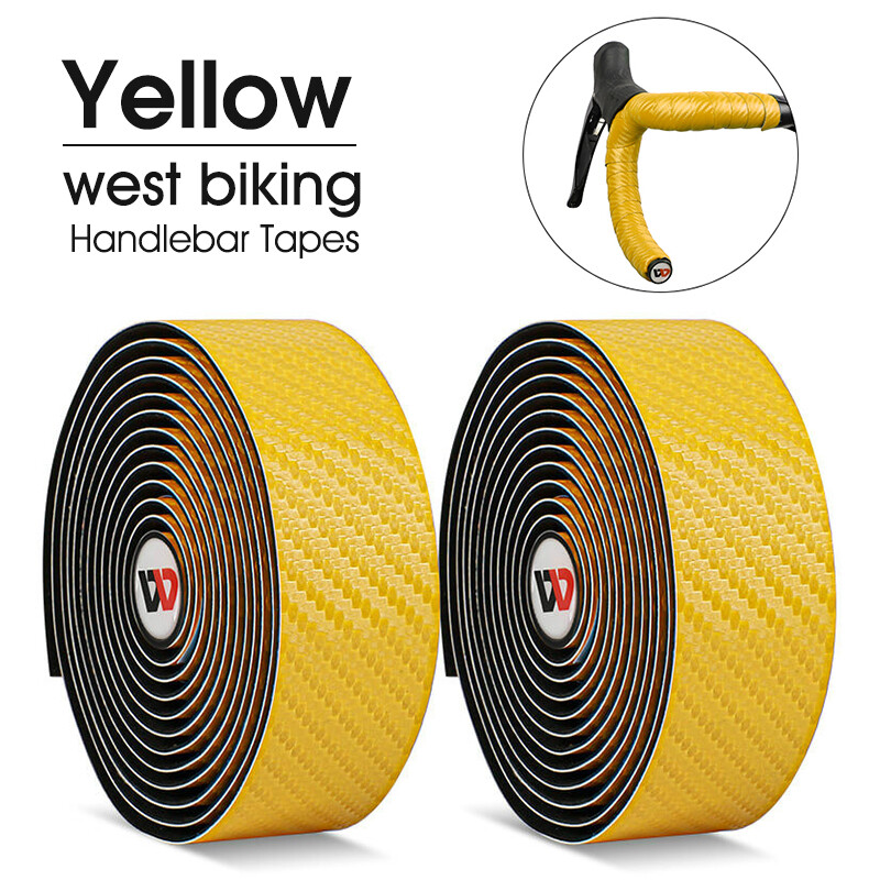 West Biking Road Bike Handlebar Tape Anti-silp EVA Tape With Bar Plug Comfortable Shock Absorption Bike Accessories Bicycle Headlebar Tape