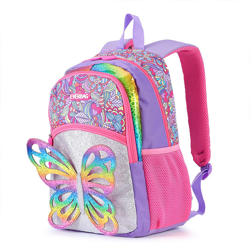 IP 3D Rainbow Butterfly Kids Backpack Cute color elementary school girl's backpack