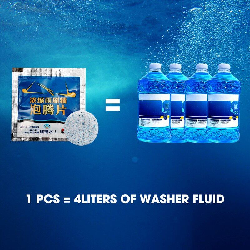 20/10/5/1pcs Car Effervescent Tablets Windshield Washer Fluid Concentrated Glass Water Wiper Solid Cleaner Tablet Car Accessary Family Bathroom Kitchen Cleaning