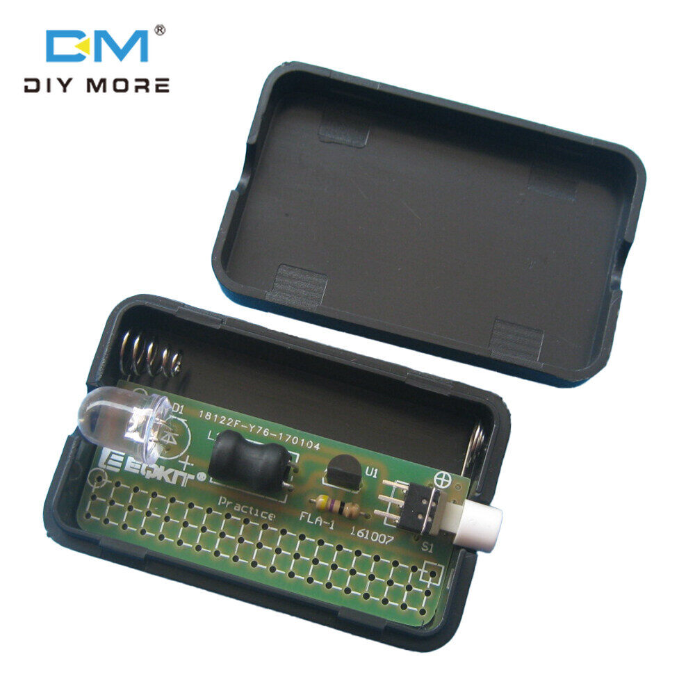 diymore Đèn Pin Đơn Giản Tự Làm Bộ Đèn Pin Đơn Giản FLA-1 1.5V Tự Làm Bảng Mạch Tích Hợp Bộ Thực Hành Hàn Linh Kiện Điện Tử Luyện Hàn
