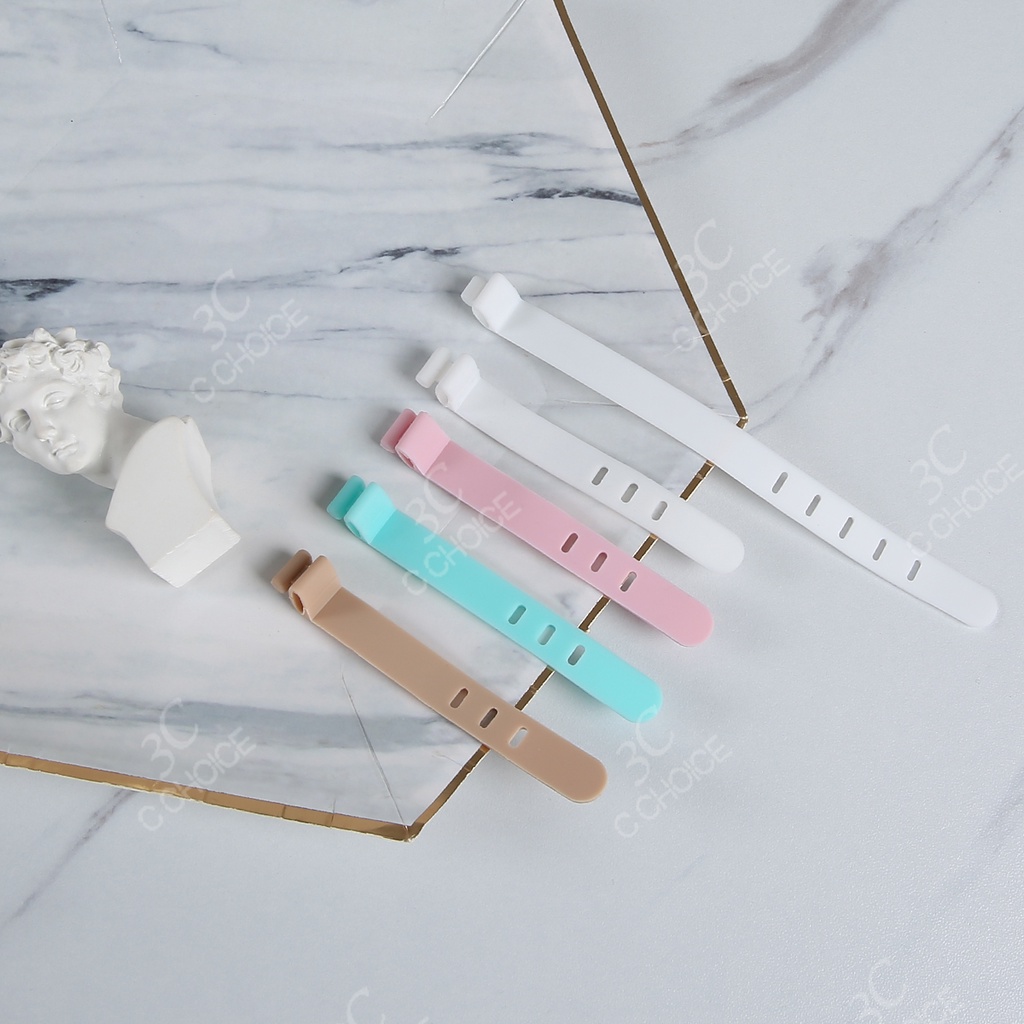13CM 7CM Colorful Silicone Cable Ties Earphone USB Cable Winder Wire Data Line Holder [cchoice]