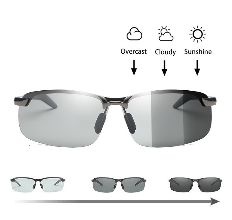 thumbnail image 2 of 2 Pack Polarized Photochromic Sunglasses – Men's Sport Driving Glasses, Transition Lenses 2 of 5