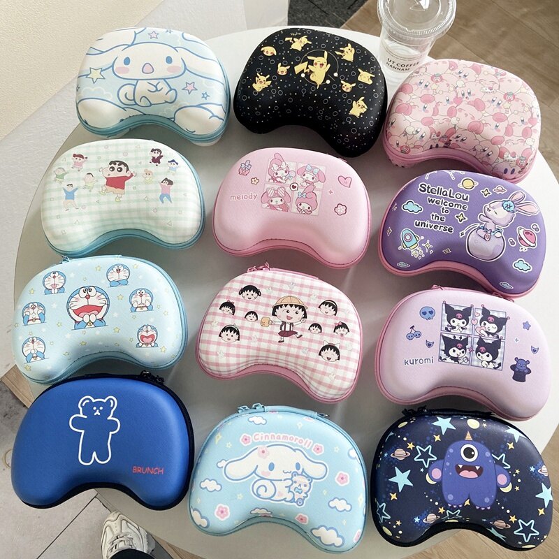 Cute Cartoon Storage Bag for Nintendo Switch Pro Handle Zipper Anti-drop Protective Case Game Accessories