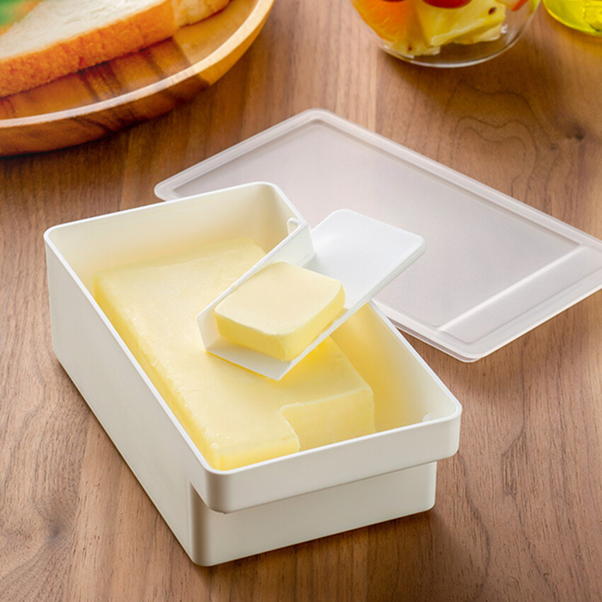 Butter Box Cutting Organizer with Lid Cheese Cheese Preserving Box Serving Tools, Kitchen Box, Cheese Cutter, Crisper Box