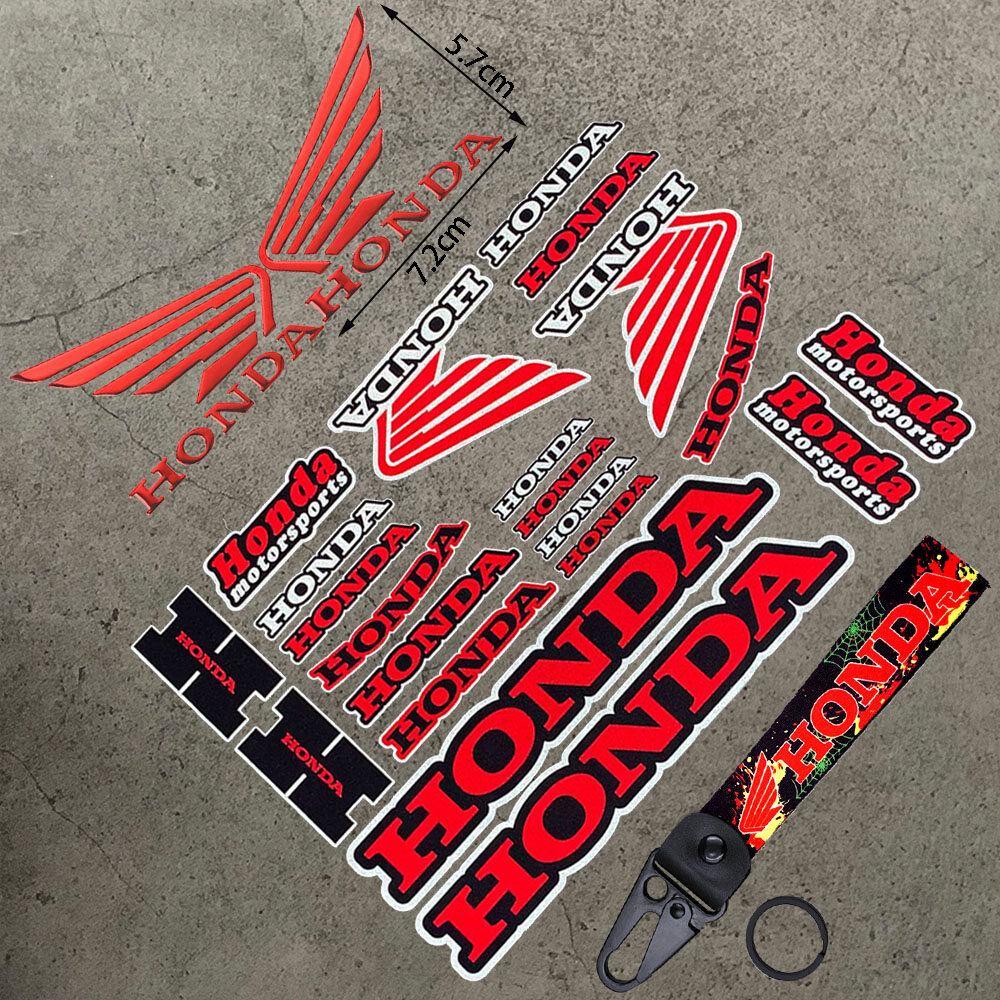 Set of Honda Reflective Motorcycle Fuel Tank Body Stickers Motocross Anti-Scratch Decals for Honda VFR 400 800 CB 600 1000 250 50 CRB