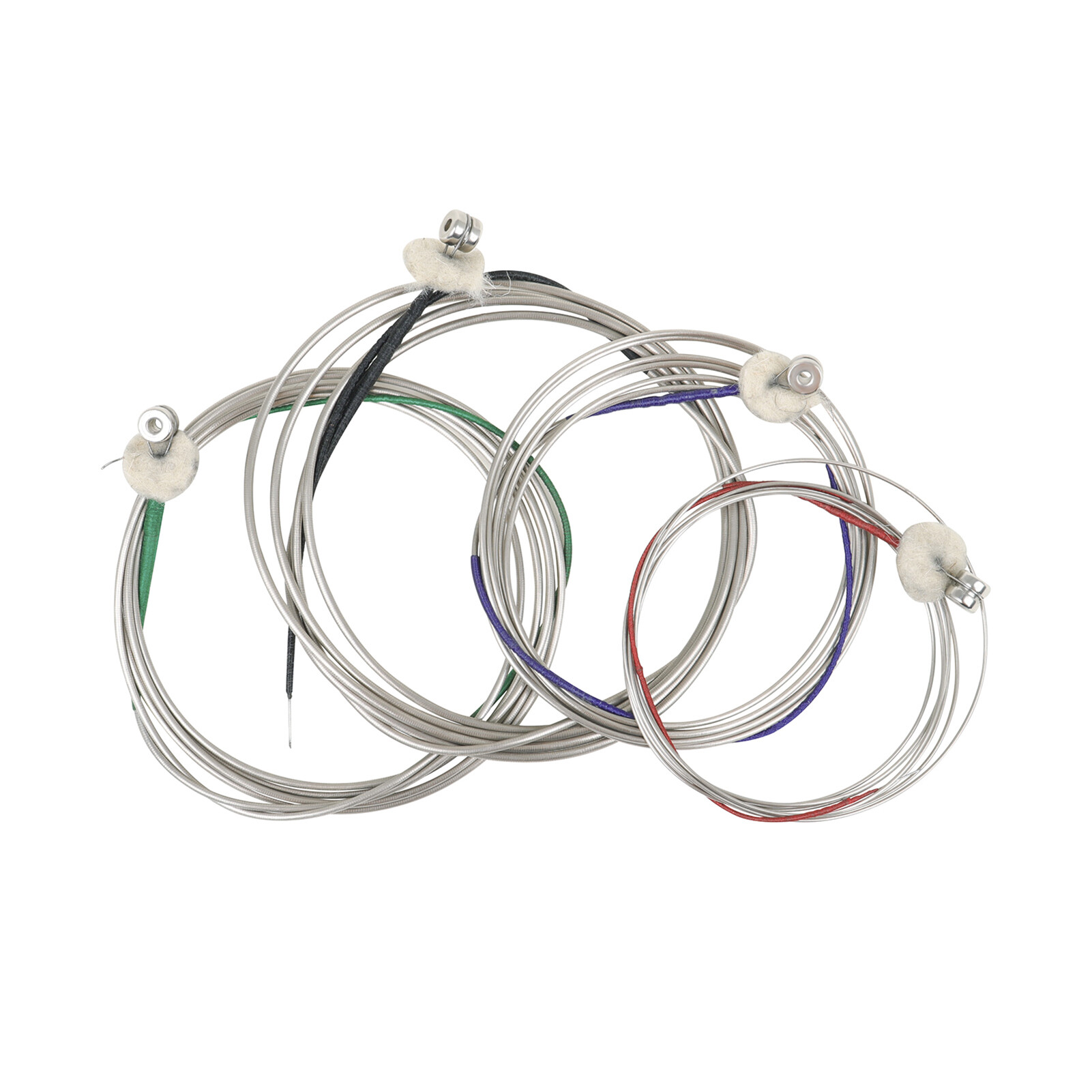 BD102 4-string Double Bass String Set Steel-Nickel Winding String Rust-resistant Durable String for Double Bass (4 Pcs)