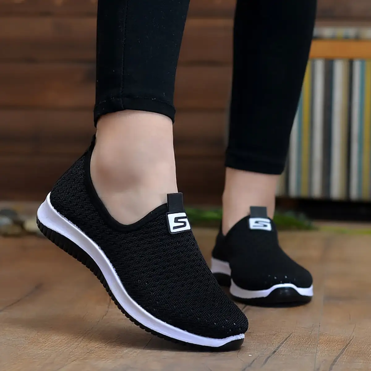 non mesh women's sneakers