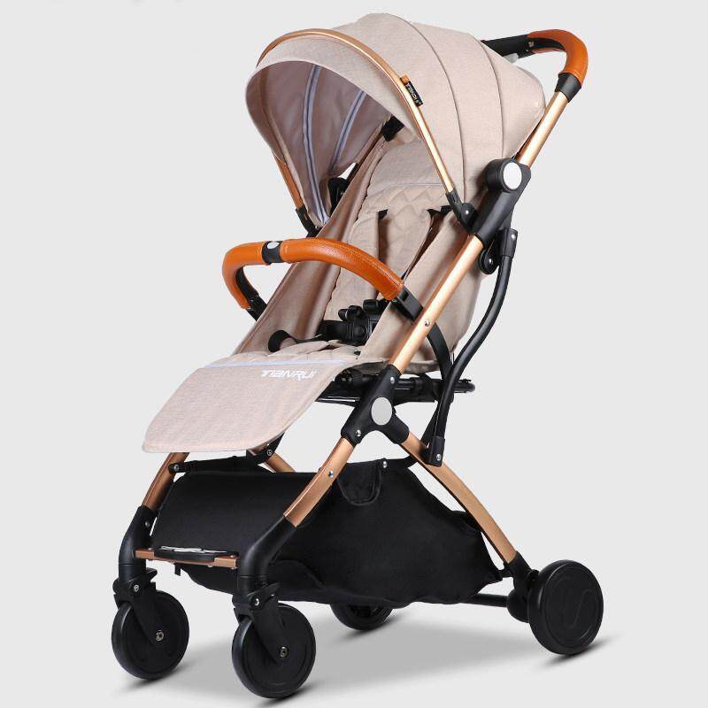 Baby stroller High landscape stroller Can sit and lay ultra light portable folding stroller baby seat on the plane Singapore