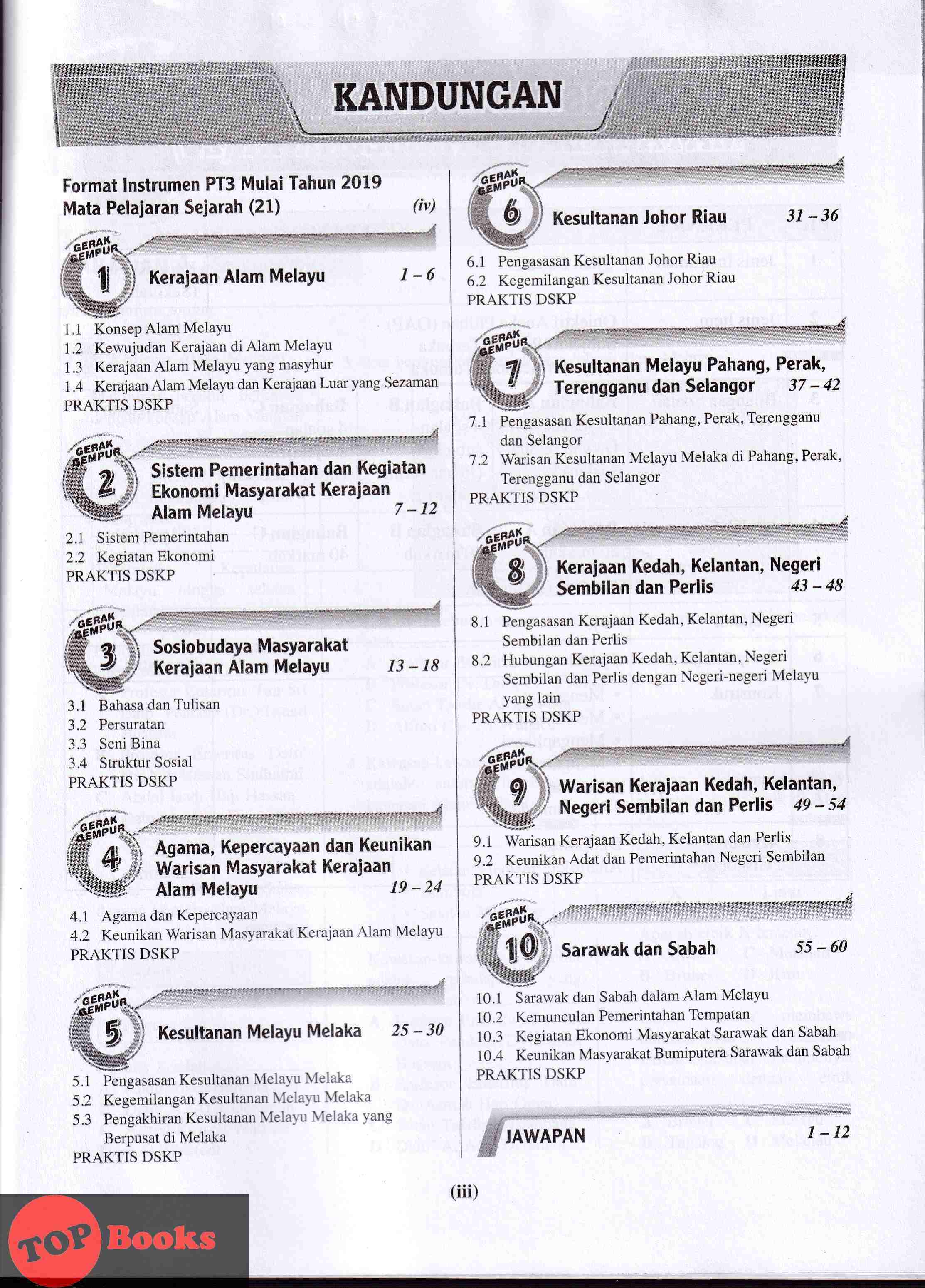 TOPBOOKS Sasbadi] Gerak Gempur PdPR PT3 Sejarah Tingkatan 2 (2021 