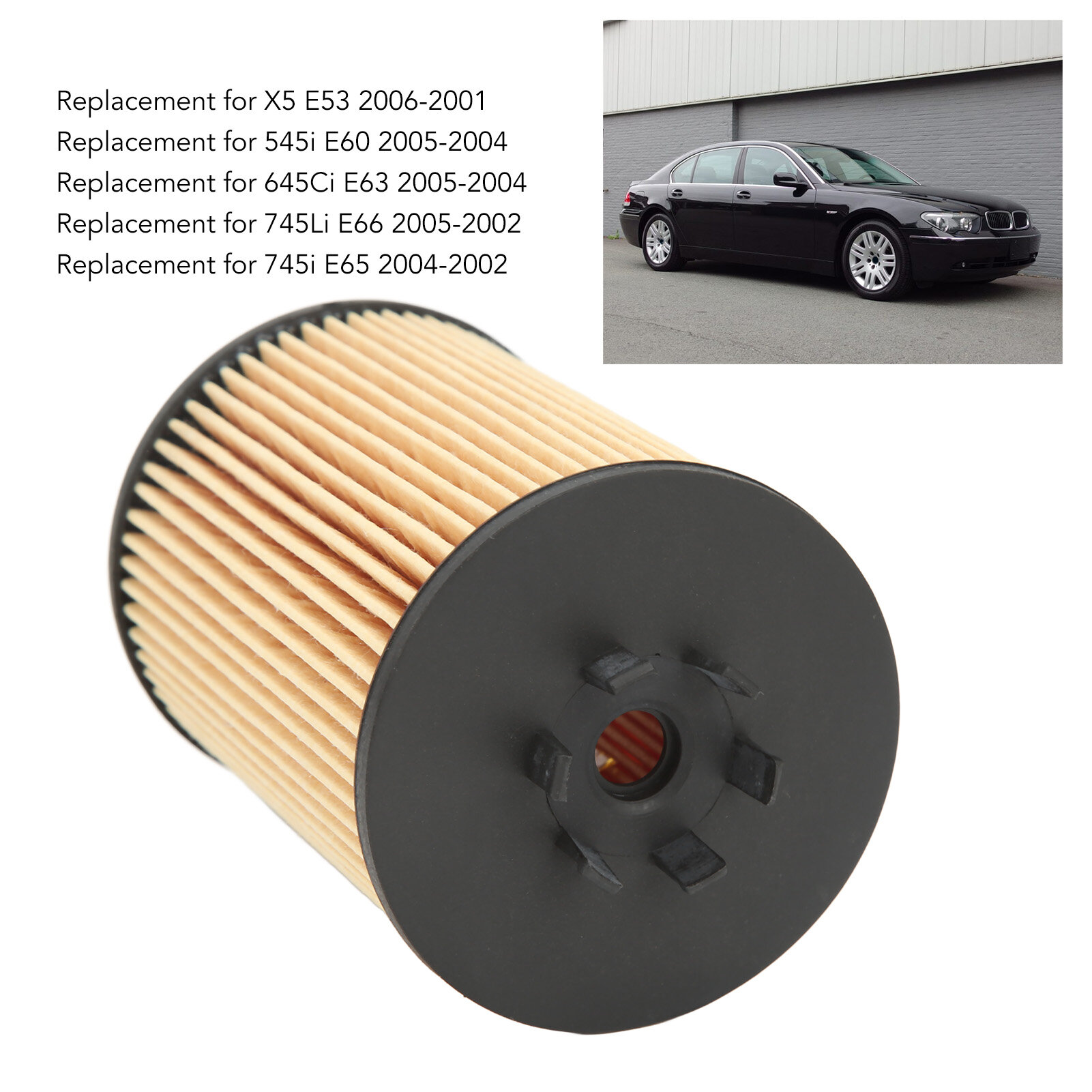 Engine oil filter, high efficiency oem standard 11427511161 for e53 e60 e63 e65 e66