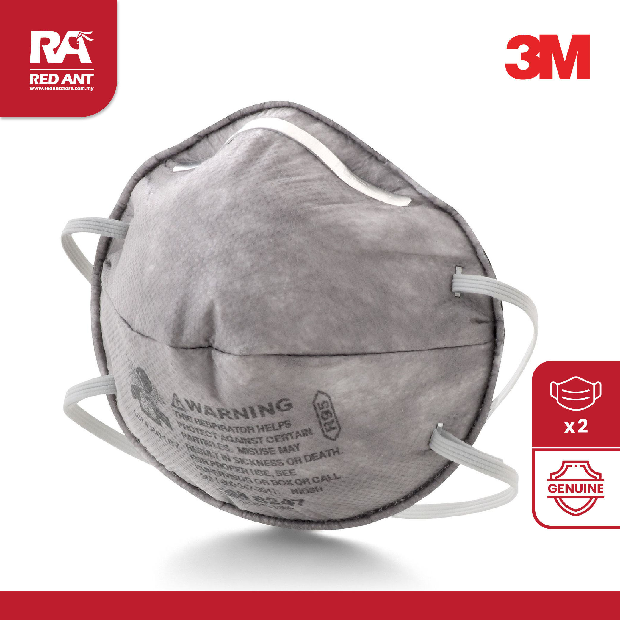 [2 PCS] 3M 8247 R95 PARTICULATE RESPIRATOR / ORGANIC VAPOR DISPOSABLE