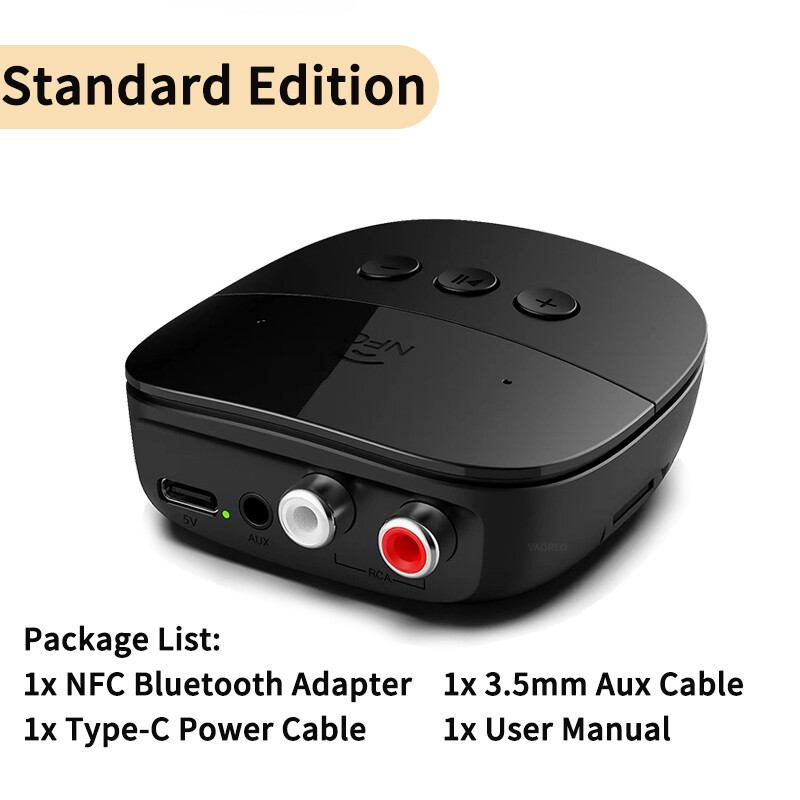 DISOUR Bluetooth 5.0 Audio Receiver NFC U Disk RCA 3.5mm AUX USB Car Kit Transmitter HIFI Stereo Music Wireless Adapter With HD Mic For Car Speaker Amplifier