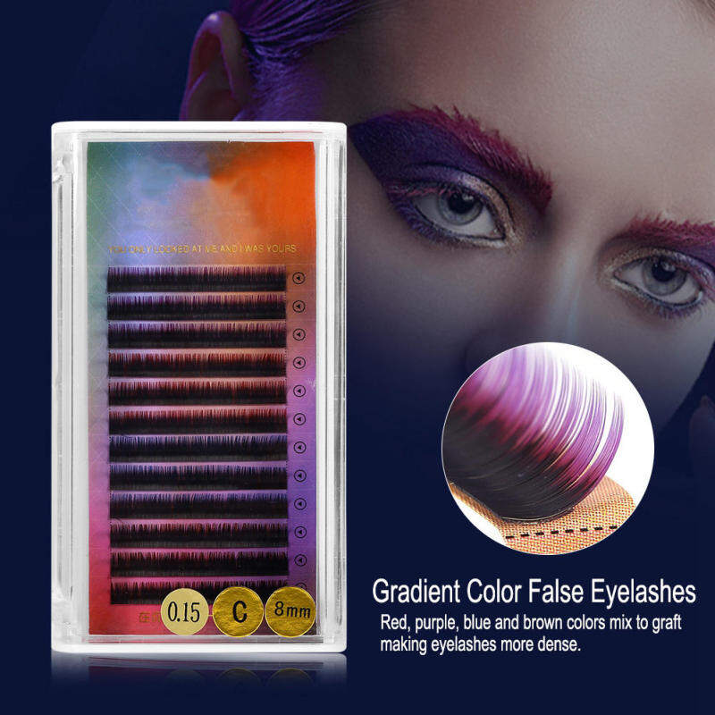 3 Loại Lông Mi Giả Đầy Màu Sắc Nối Dài Gradient Màu Lông Mi Giả Cá Nhân 8Mm