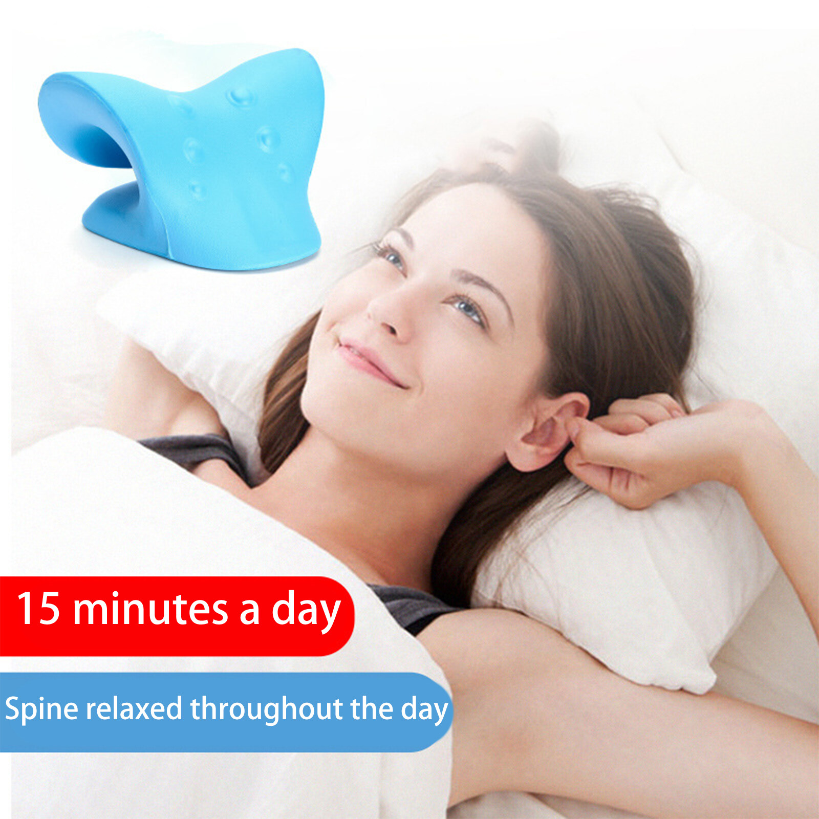 Pillow Neck Head Shoulder Relaxer Pain Relief Support Cervical Spine,11 送料込