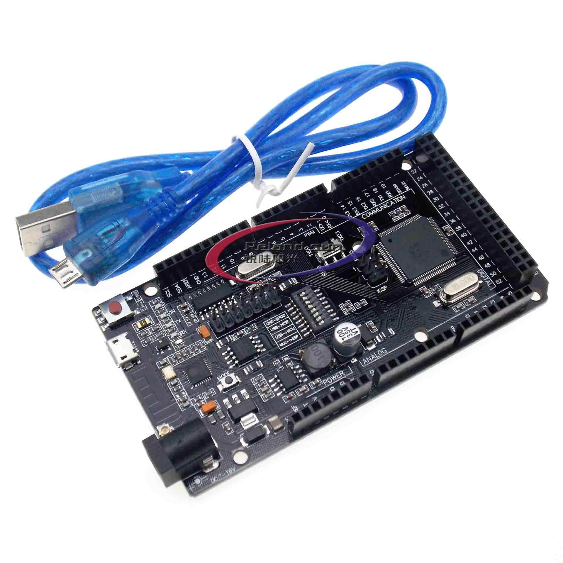 Mega2560 + WiFi R3 ATmega2560+ESP8266 32Mb memory USB-TTL CH340G. Compatible for Arduino Mega NodeMCU For WeMos ESP8266