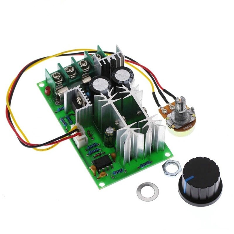 Bộ điều chỉnh tốc độ động cơ PWM DC10-60V DC 12V 24V 36V 48V dòng điện công suất cao 20A - INTL