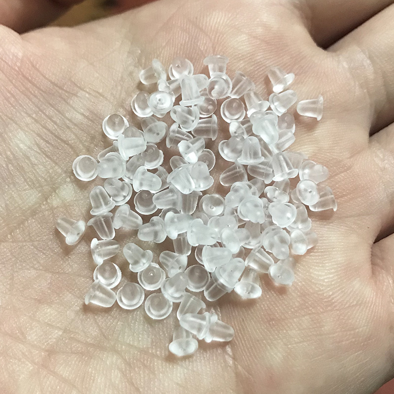 500/1000 Chiếc Bông Tai Cao Su Silicon Mềm Nút Chặn Lưng Cho Bông Tai Đinh Tán Tự Làm Bông Tai, Phát Hiện Phụ Kiện Ống Tai Phích Cắm
