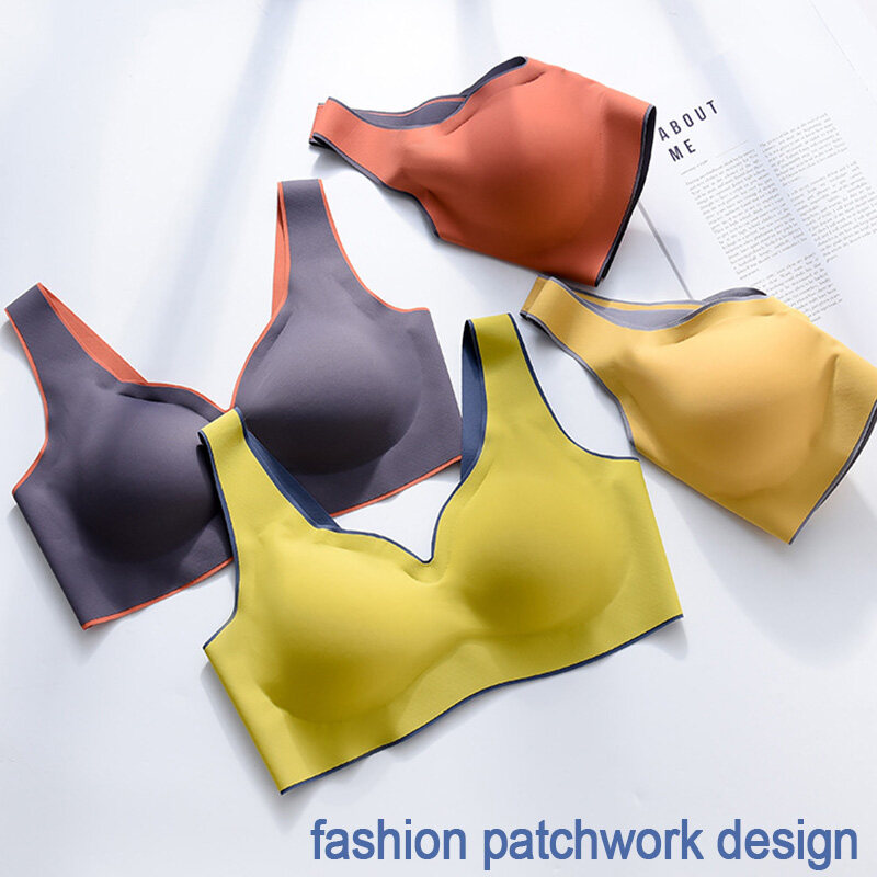 Nahtlos Sport-BH Frae Laf-Gym Athletic Vest Sportënnerwäsch Push-up Wireless gepolstert Nahtlos Sport-BH Vest_voghion.com