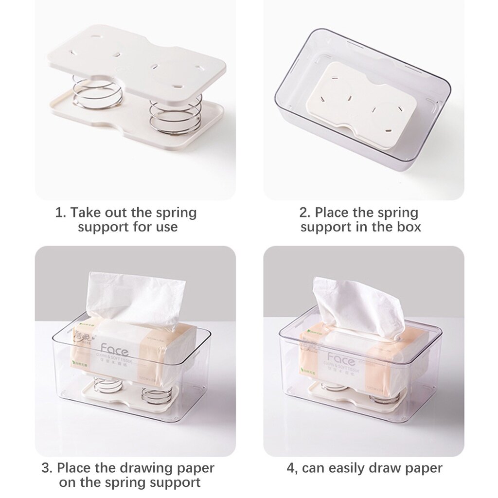 CNMF Tissue box accessories automatically raise spring support