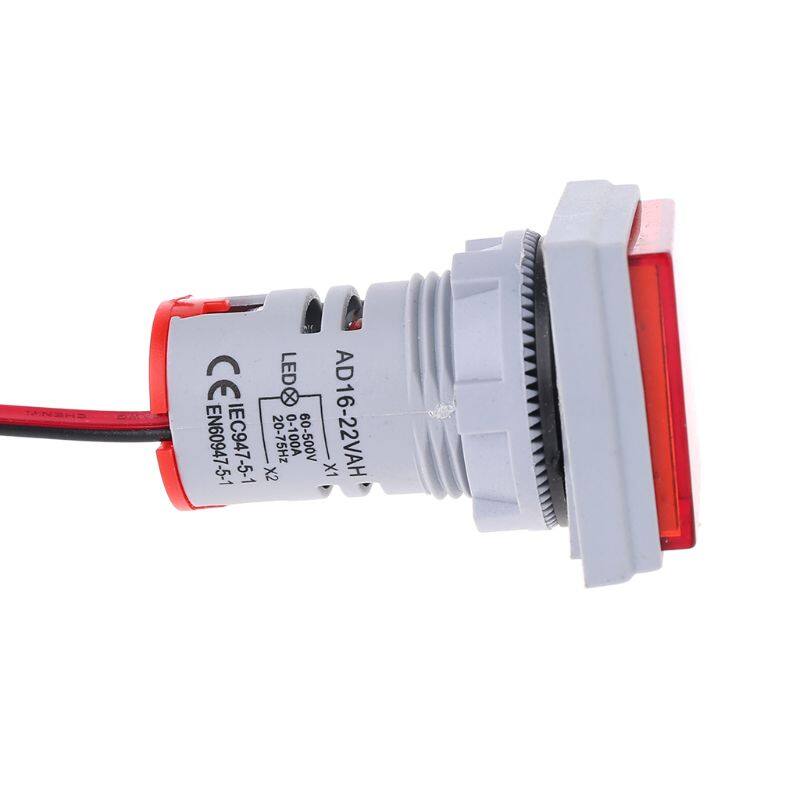 3in1 AC Voltmeter Ammeter Hz Current Frequency Panel Meter Indicator Digital Voltage Amp Hz Led Lamp Square Signal Light with CT