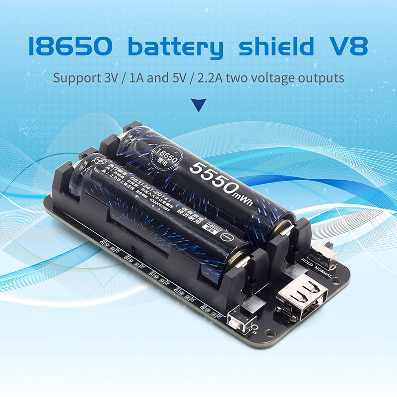 Two Voltage 18650 Lithium Battery Shield V8 Mobile Power Expansion ...