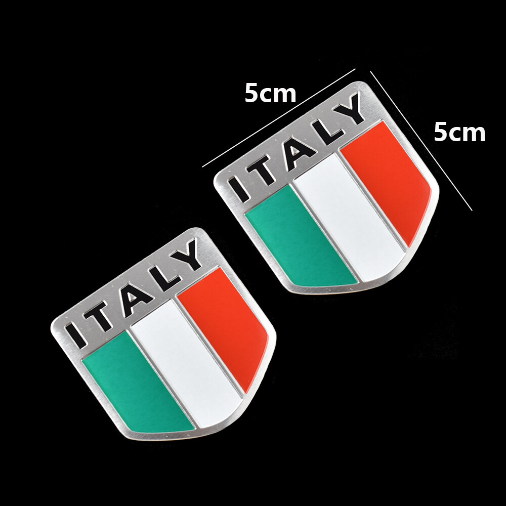 2Pcs/Set 3D Alloy Vespa Car Motorcycle Modified Italian Metal Sticker Car Creative Car Stickers  Emblems