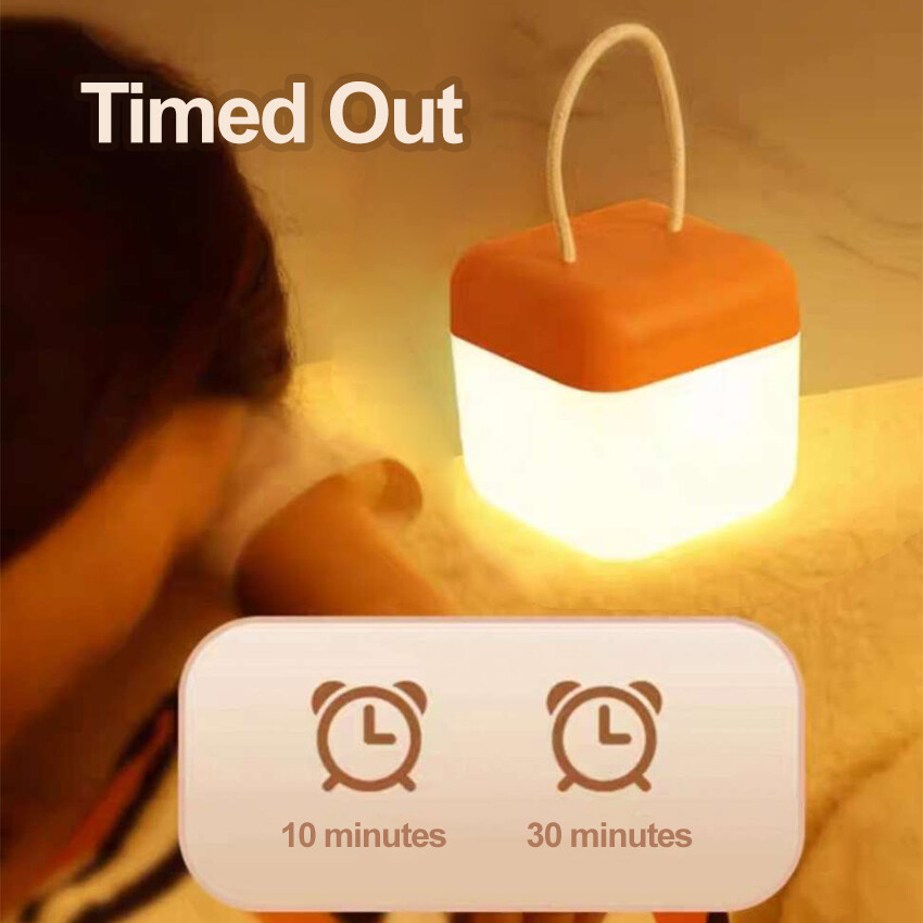 Vimite Smart Remote Control Small Night Light 3-Color Soft Light Flicker Dimming Illumination Plastic LED Bedside Lamp With Handle Rope Bedroom Light