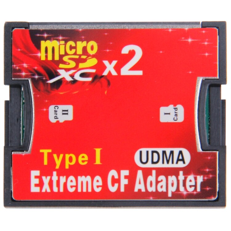 Bộ Chuyển Đổi Thẻ Nhớ Flash Nhỏ Gọn Micro SD Sang CF 2 Ổ Cắm