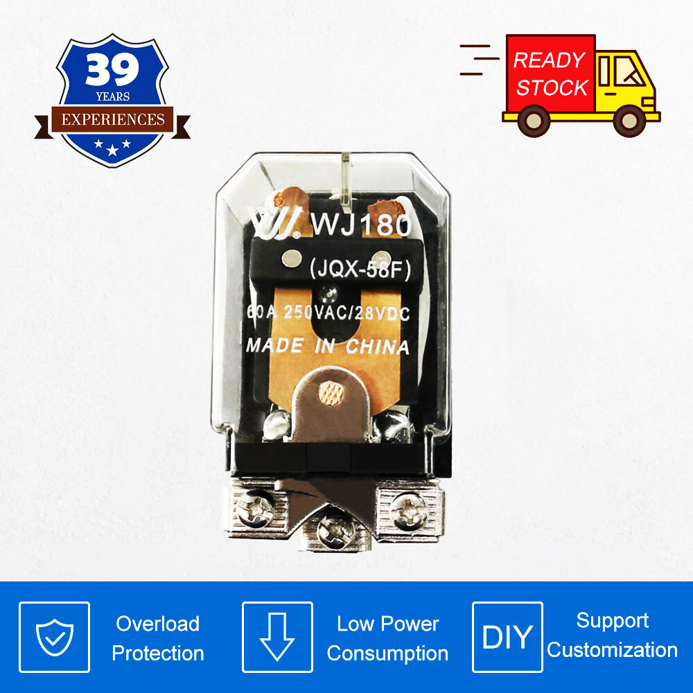 JQX58F 1Z spdt 24 vdc relay 12VDC 60A ge relay switch Highpower Relay Electronic Reley WJ180
