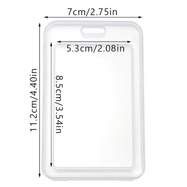 1PCS Transparent Clear Credit Card Holder Wallet PVC Student ID