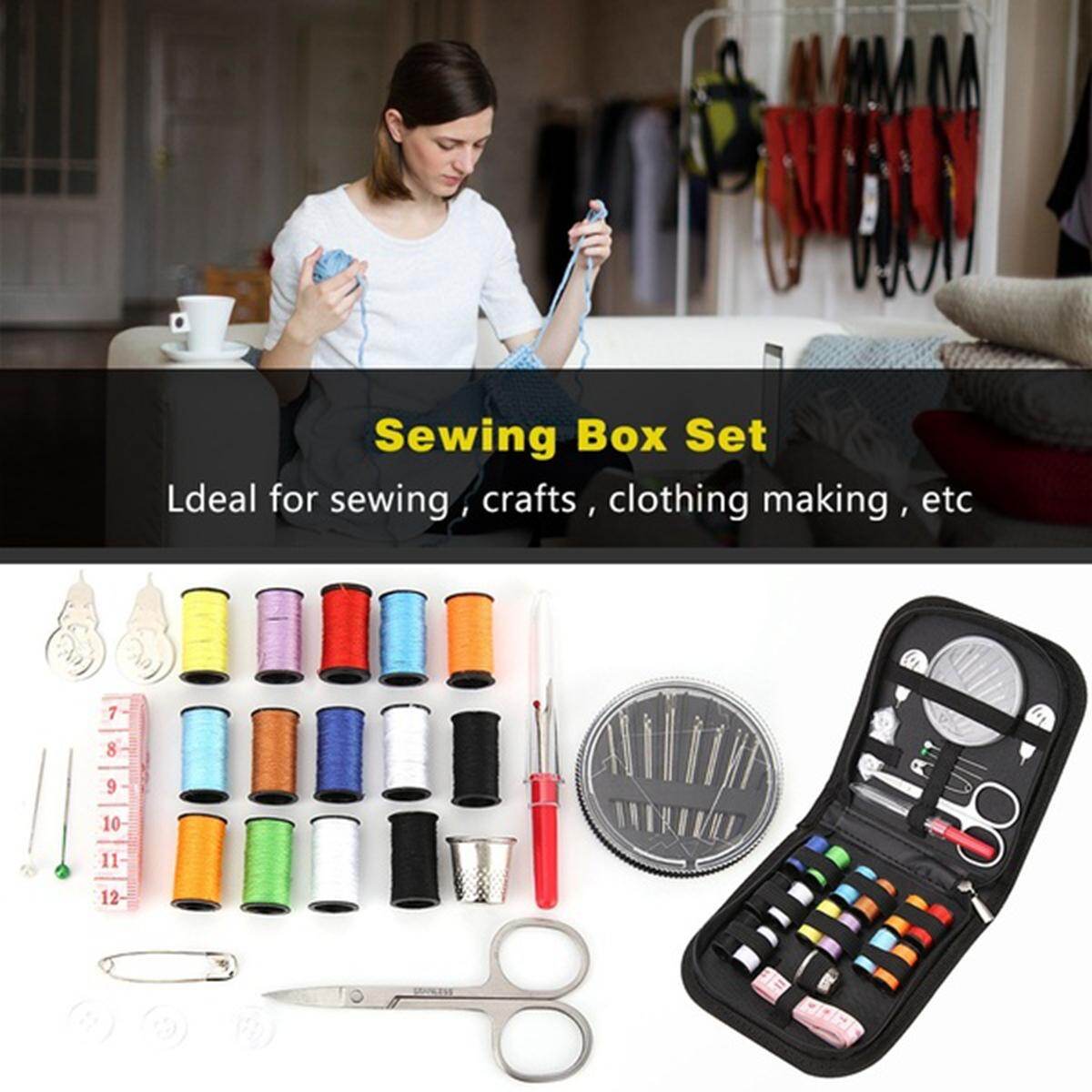 Portable Knitting Needles DIY Handcraft Sewing Box Set Thread Stitching Kit Quilting Tool Embroidery