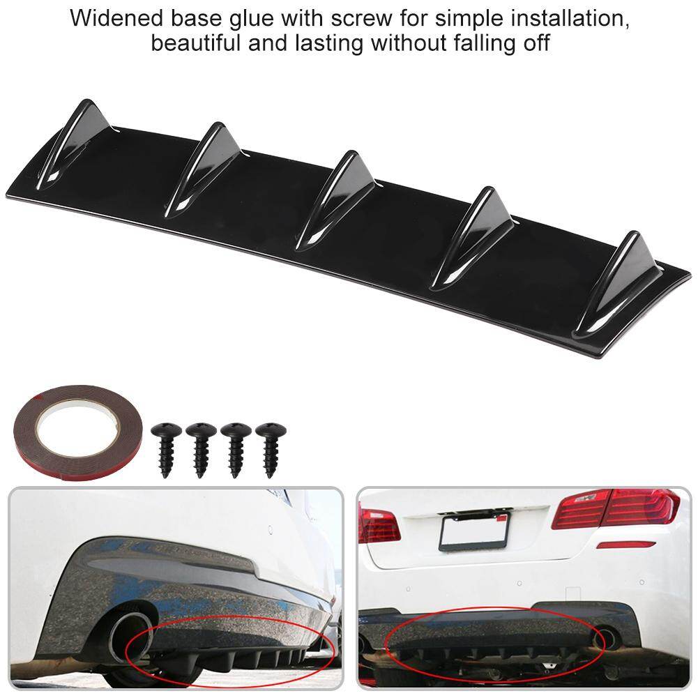 【1pcs Free Shipping】Universal Car Rear Bumper Chassis Shark Fin Spoiler Wing Lip Diffuser Medium