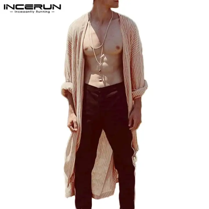 mens knee length cardigan