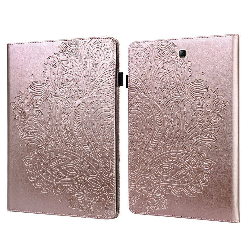 Sm-p555 case for samsung galaxy tab a 9.7 2015 t550 t555 p550 p555 sm-t555 cover tablet embossed tree pu leather soft back stand case