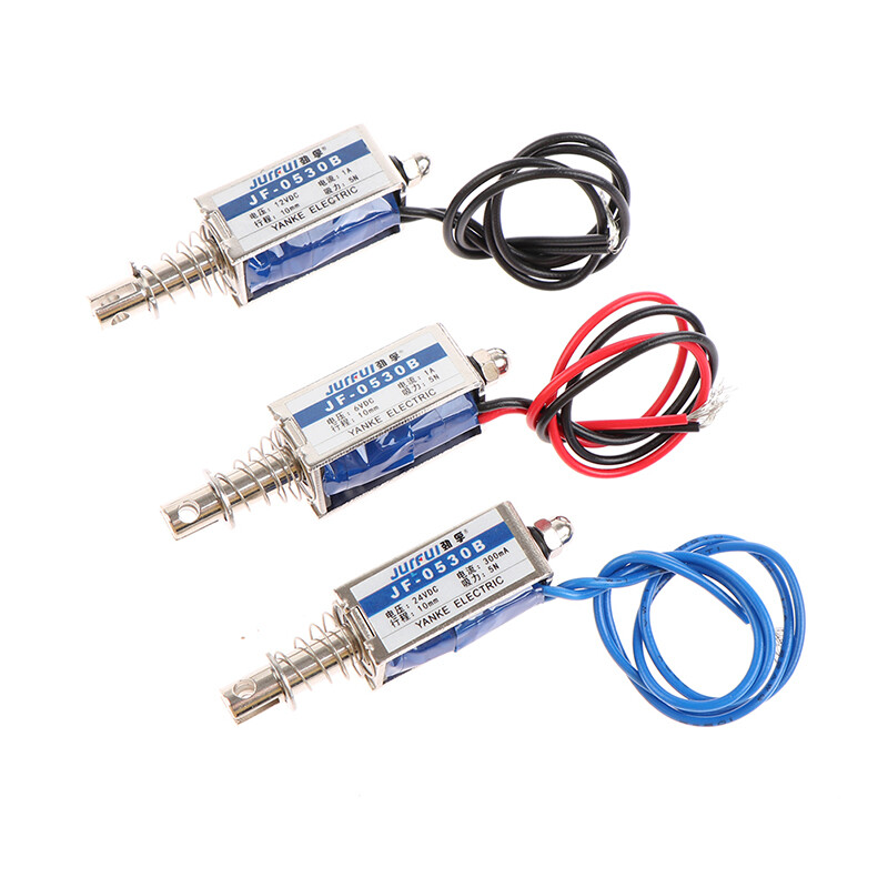 Hitn dc 6v 12v 24v magnetic solenoid push pull open frame electromagnet 0530b