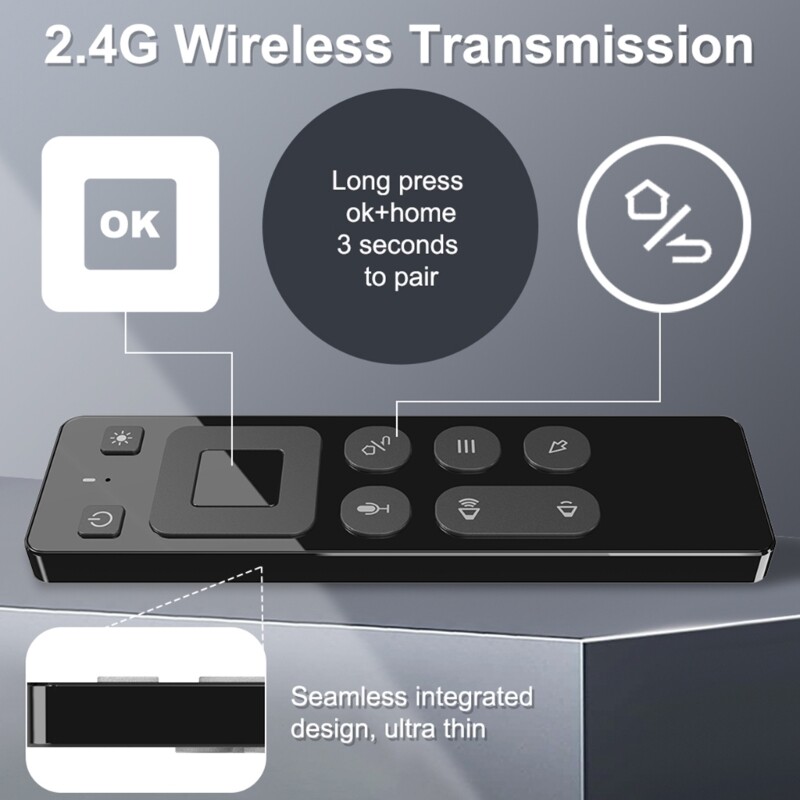 [Hàng Mới] điều khiển bằng giọng nói điều khiển từ xa chuột bay không dây 2.4G cho máy chiếu tích hợp vào điện thoại TV Box