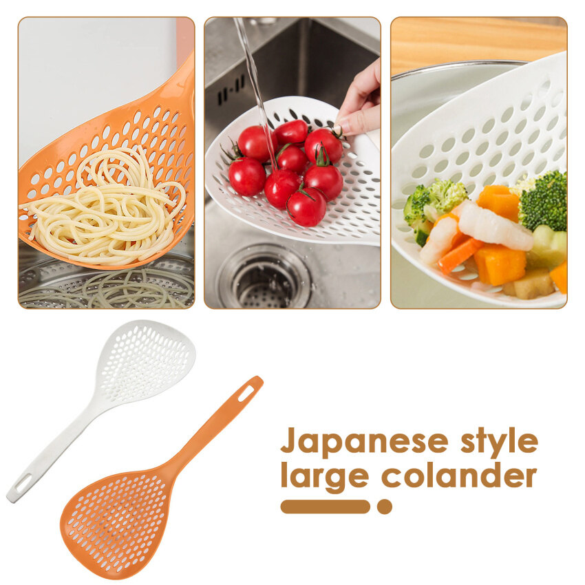 Mesh Drain Spoon Plastic Kitchen Utensils Hot Pot Noodle Spoon Multifunctional Household Noodles Brewing Sieve Large Drain Spoon