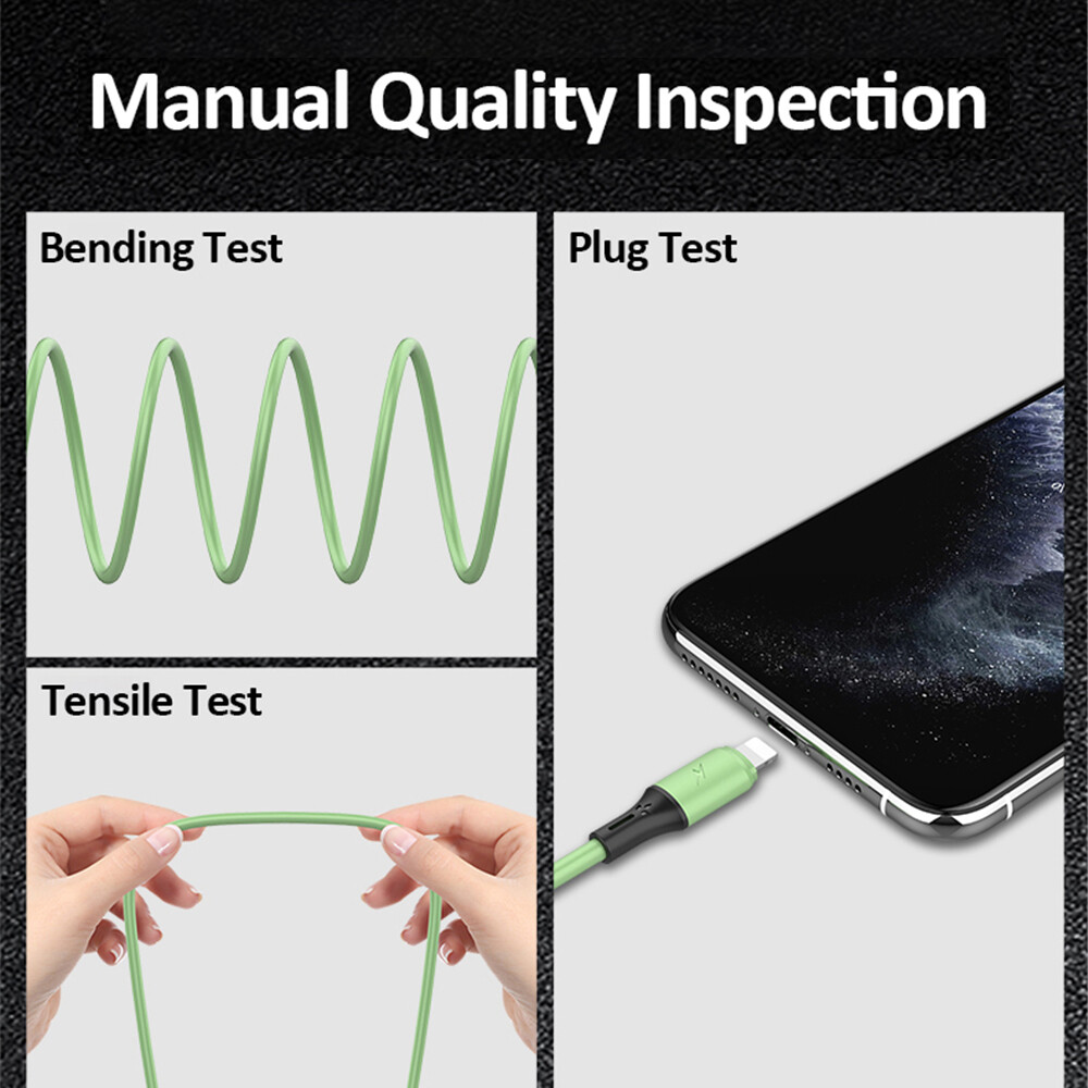 Lenuo 1.2M Liquid Silicone 3 In 1 Fast Charging Cable Usb To Lightning / Type C / Micro USB Charging Cable For IPhone Samsung Huawei Xiaomi Vivo Oppo USB Cable